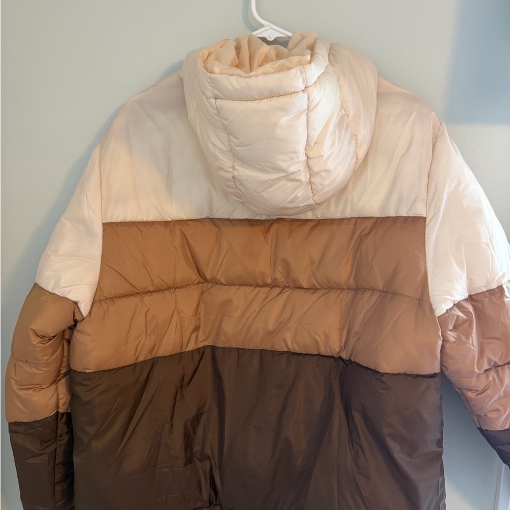Colorblock chevron Puffer Jacket - Picture 3 of 3